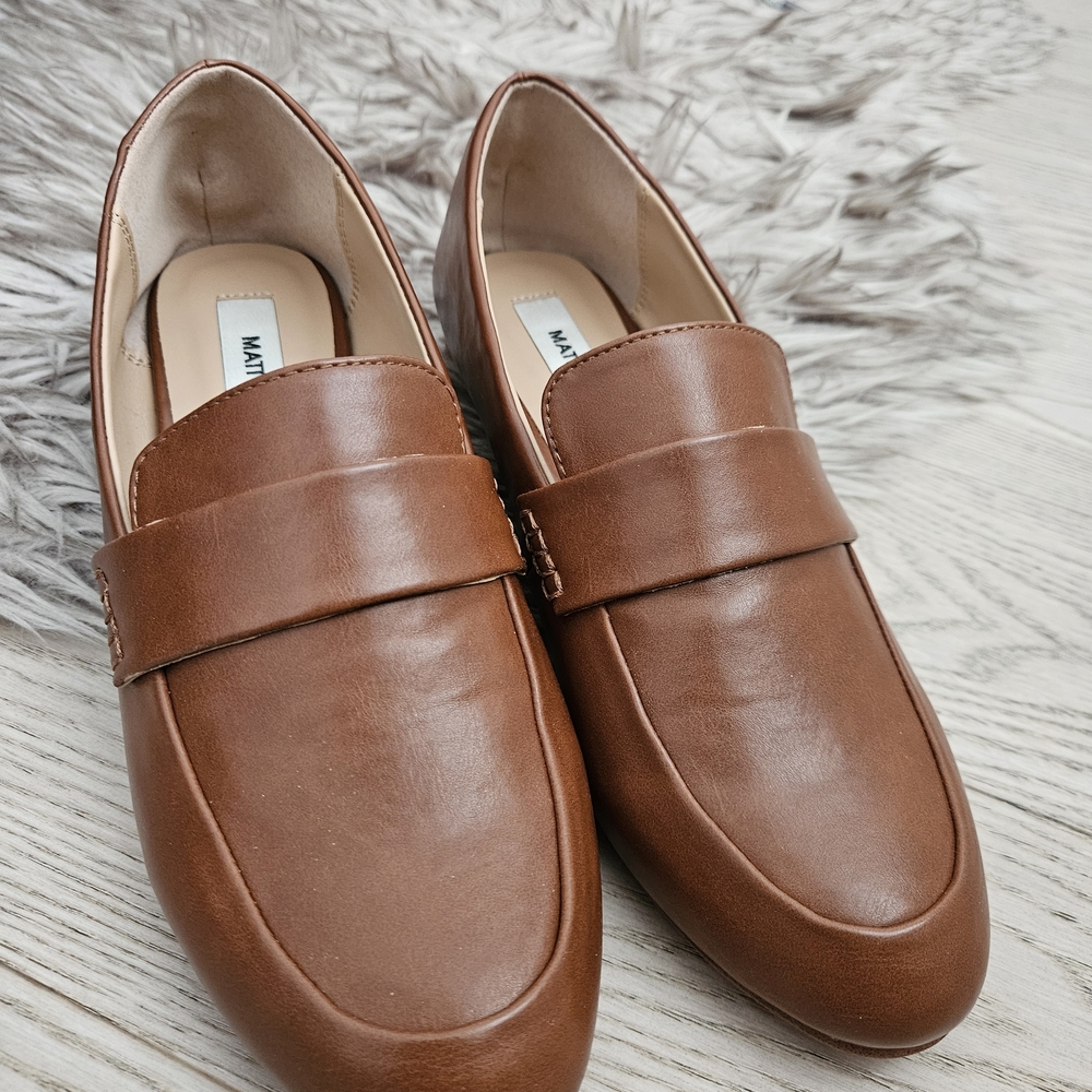 Matt & Nat Women's Brown Leather Loafers US 6.5-7 - Picture 2 of 6